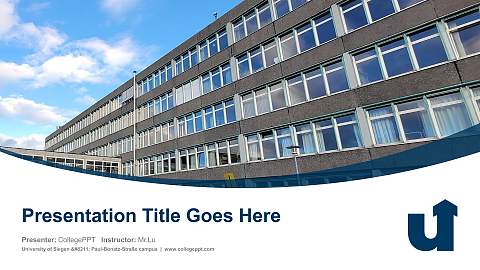 University of Siegen – Paul-Bonatz-Straße campus Course/Courseware Creation PPT Template