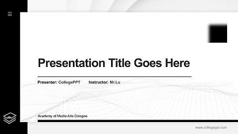 Academy of Media Arts Cologne Thesis Proposal/Graduation Defense PPT Template