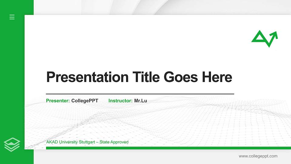 AKAD University Stuttgart – State Approved Thesis Proposal/Graduation Defense PPT Template16:9 ratio PPT effect preview image