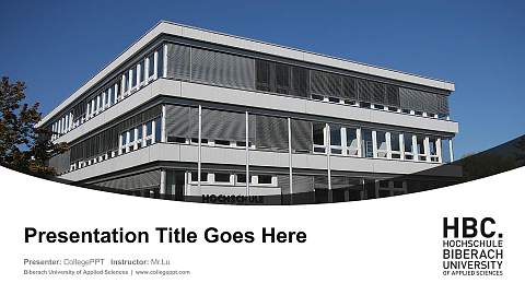 Biberach University of Applied Sciences Course/Courseware Creation PPT Template