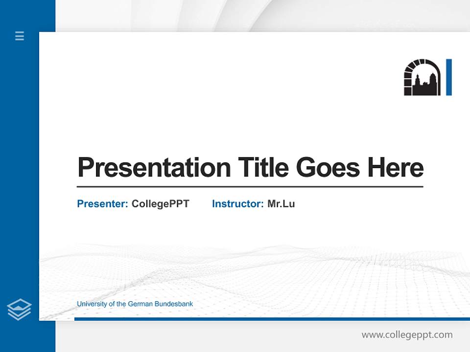 University of the German Bundesbank Thesis Proposal/Graduation Defense PPT Template4:3 ratio PPT effect preview image5