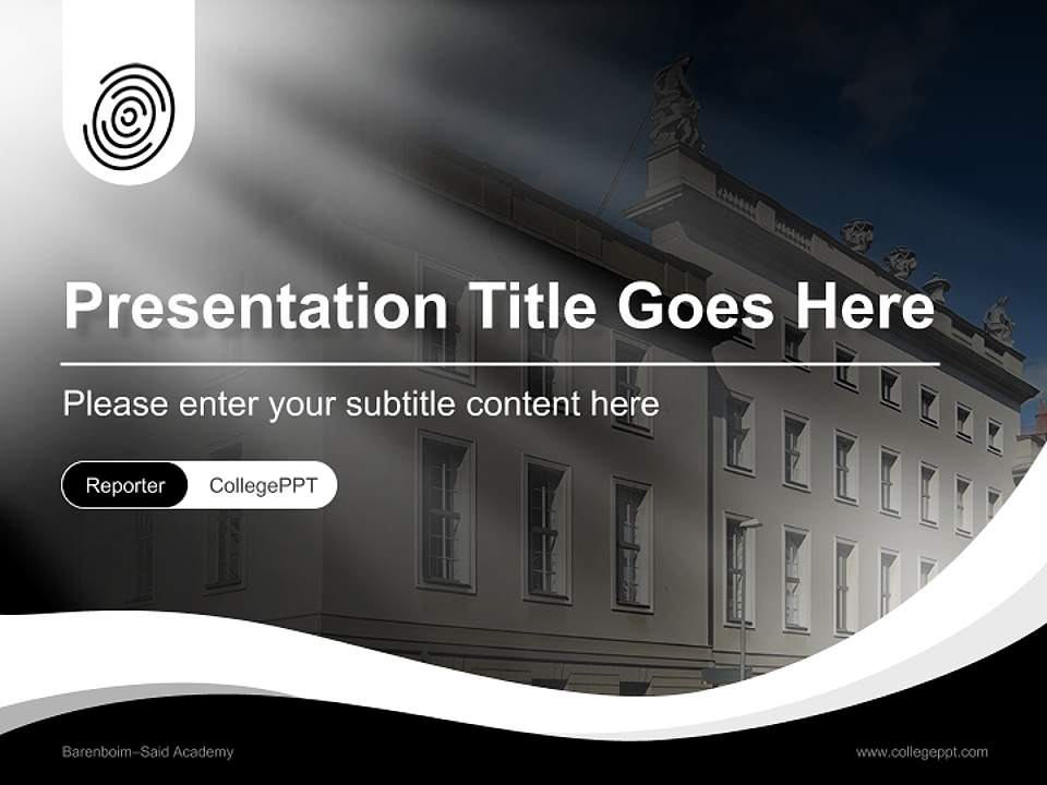 Barenboim–Said Academy Lecture Sharing and Networking Event PPT Template4:3 ratio PPT effect preview image4