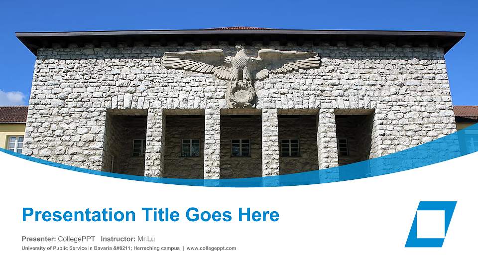 University of Public Service in Bavaria – Herrsching campus Course/Courseware Creation PPT Template16:9 ratio PPT effect preview image