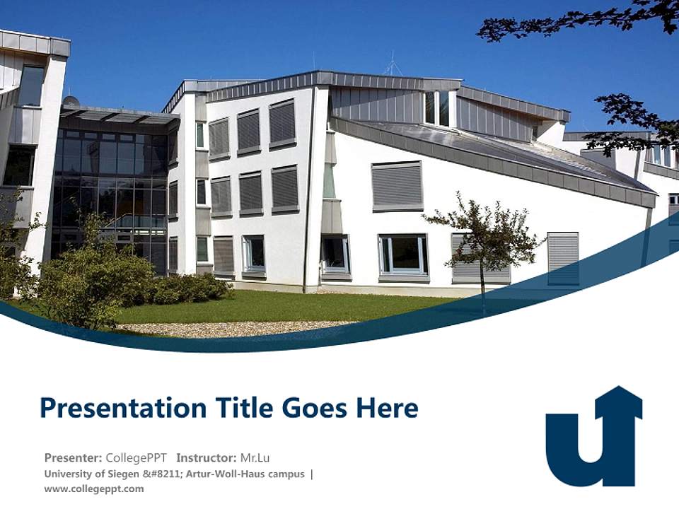 University of Siegen – Artur-Woll-Haus campus Course/Courseware Creation PPT Template4:3 ratio PPT effect preview image5