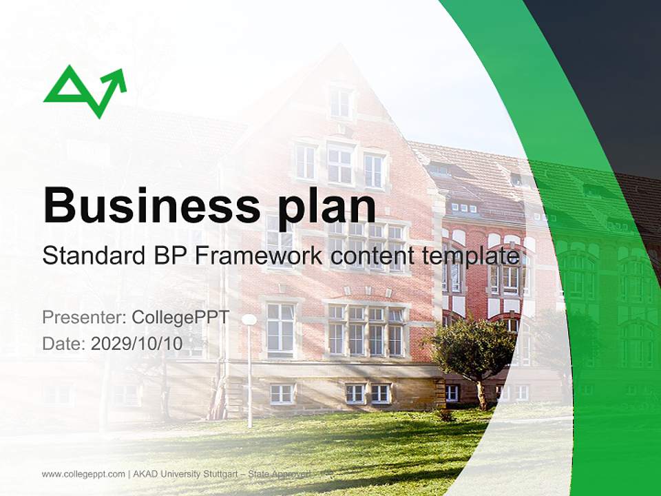 AKAD University Stuttgart – State Approved Competition/Entrepreneurship Contest PPT Template4:3 ratio PPT effect preview image9