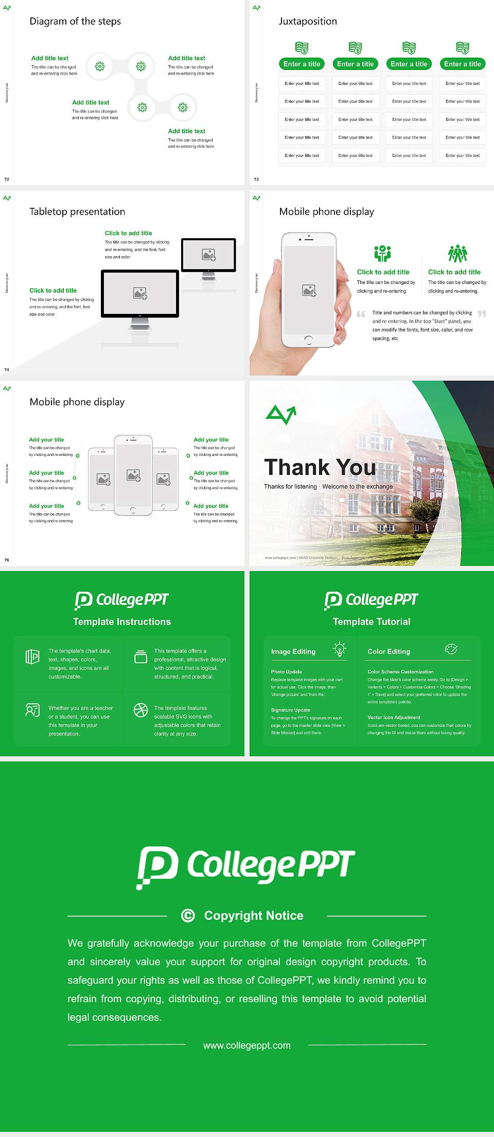 AKAD University Stuttgart – State Approved Competition/Entrepreneurship Contest PPT Template4:3 ratio PPT effect preview image9