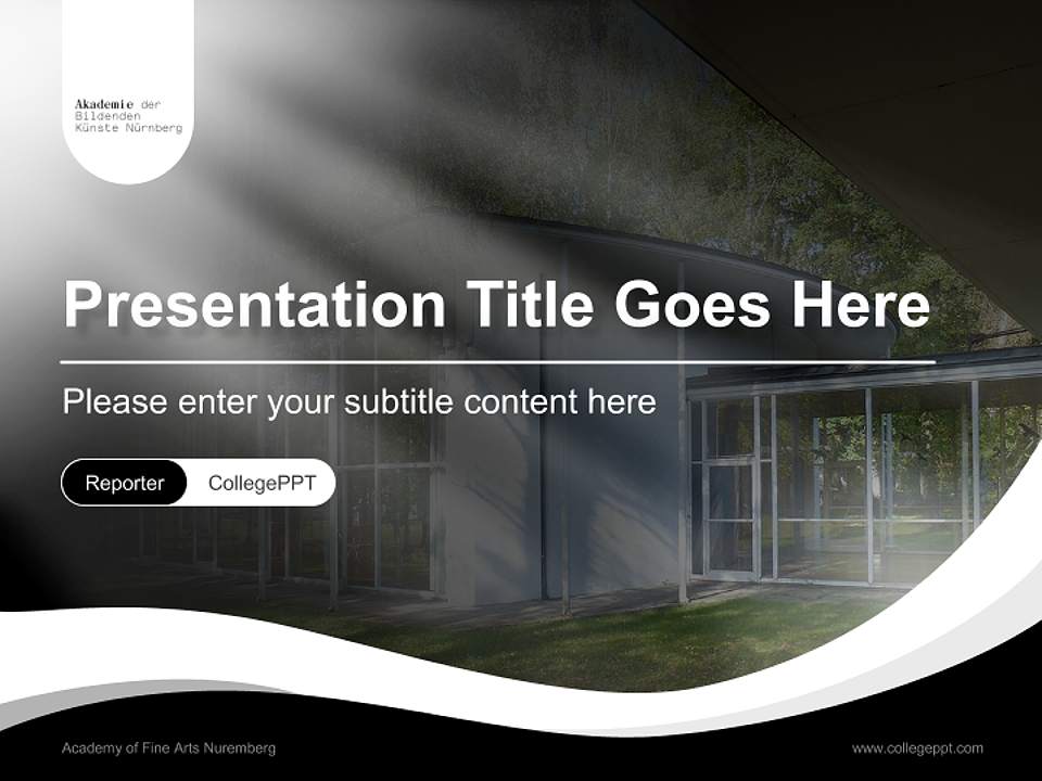 Academy of Fine Arts Nuremberg Lecture Sharing and Networking Event PPT Template4:3 ratio PPT effect preview image4