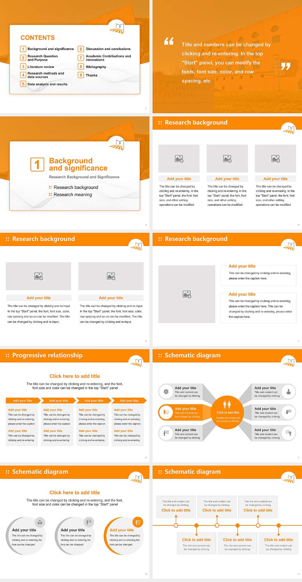 University of Passau Graduation Thesis Defense PPT Template4:3 ratio PPT effect preview image2