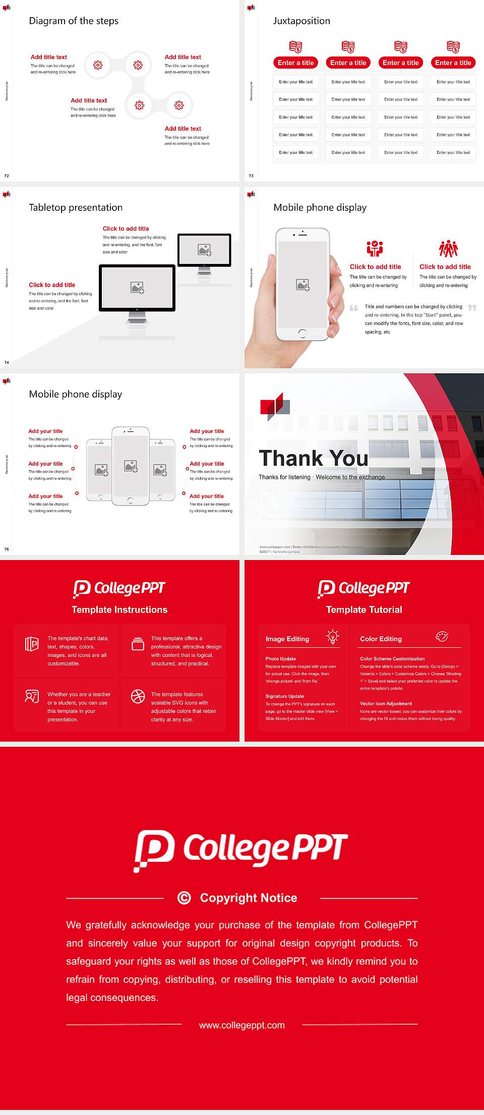 Baden-Württemberg Cooperative State University – Karlsruhe campus Competition/Entrepreneurship Contest PPT Template4:3 ratio PPT effect preview image9