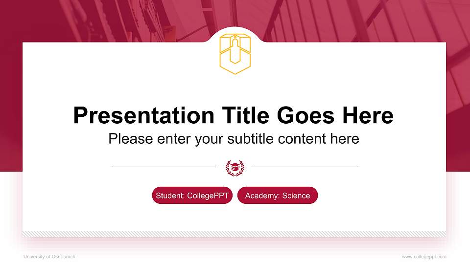 University of Osnabrück National Scholarship Defense PPT Template16:9 ratio PPT effect preview image
