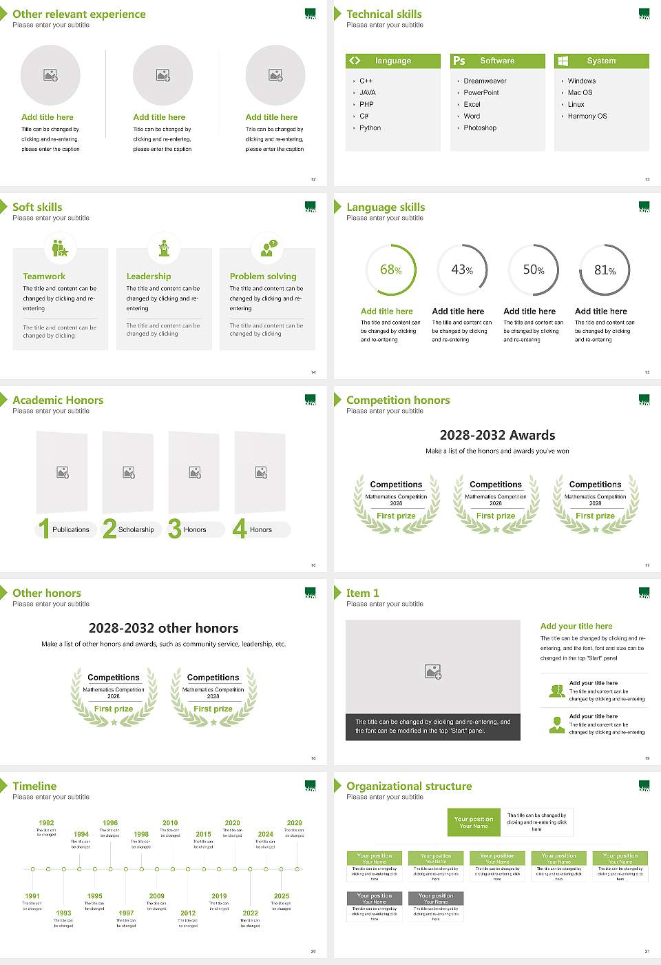 bbw University of Applied Sciences Resume PPT Template16:9 ratio PPT effect preview image3