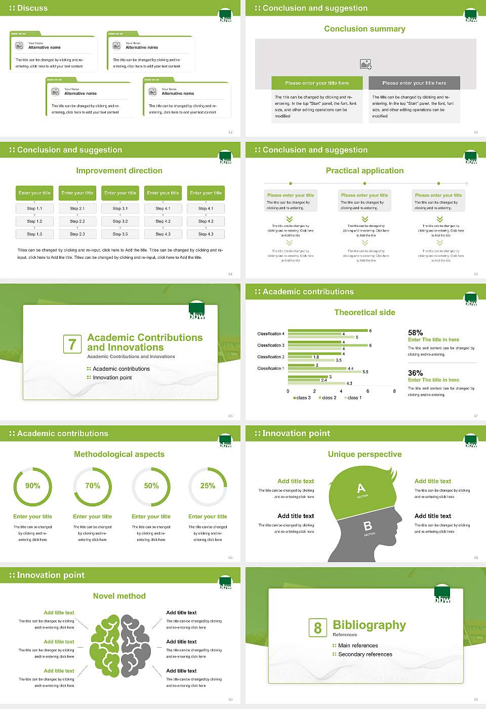 bbw University of Applied Sciences Graduation Thesis Defense PPT Template16:9 ratio PPT effect preview image6