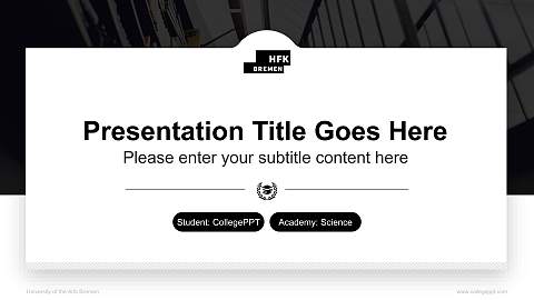 University of the Arts Bremen National Scholarship Defense PPT Template