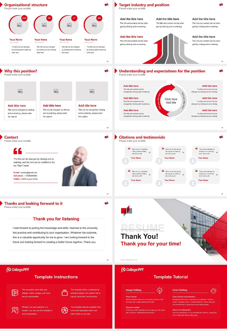 Baden-Württemberg Cooperative State University – Mannheim campus Resume PPT Template16:9 ratio PPT effect preview image4