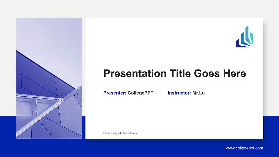 University of Paderborn General PPT Template16:9 ratio PPT effect preview image