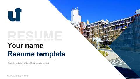 University of Siegen – Hölderlinstraße campus Resume PPT Template