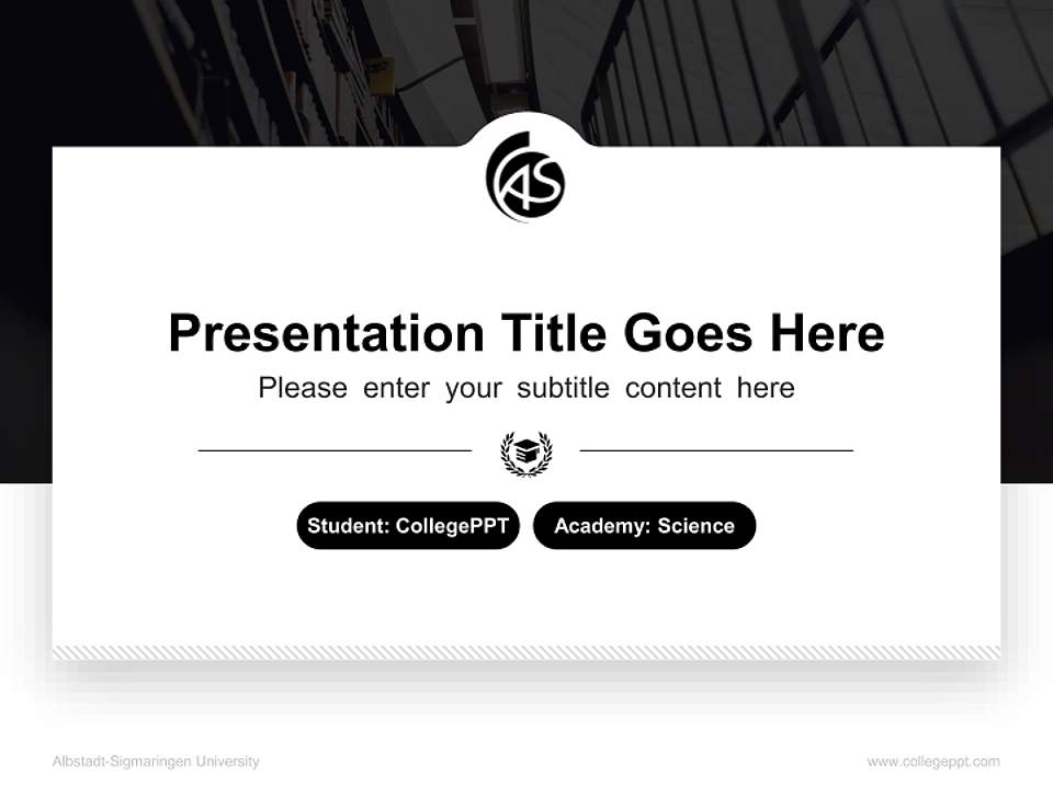 Albstadt-Sigmaringen University National Scholarship Defense PPT Template4:3 ratio PPT effect preview image4