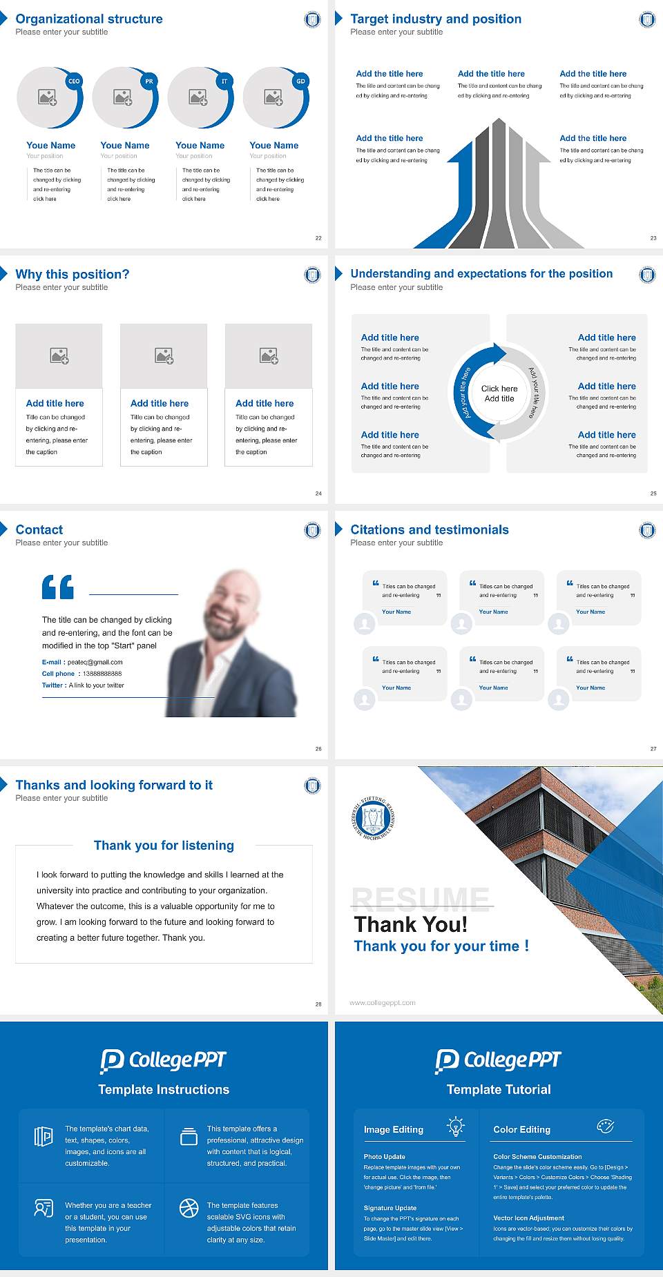 University of Veterinary Medicine Hannover Resume PPT Template4:3 ratio PPT effect preview image4