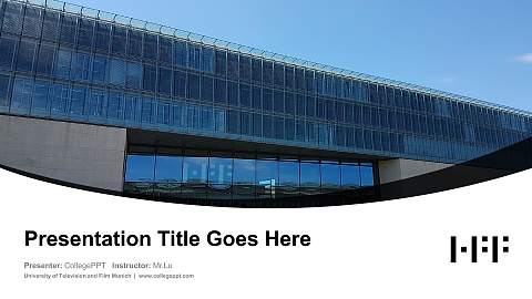 University of Television and Film Munich Course/Courseware Creation PPT Template