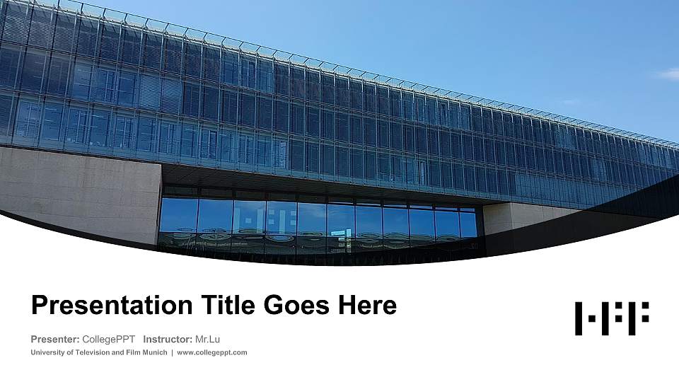 University of Television and Film Munich Course/Courseware Creation PPT Template16:9 ratio PPT effect preview image