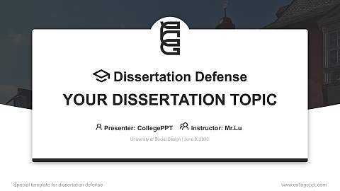 University of Social Design Graduation Thesis Defense PPT Template