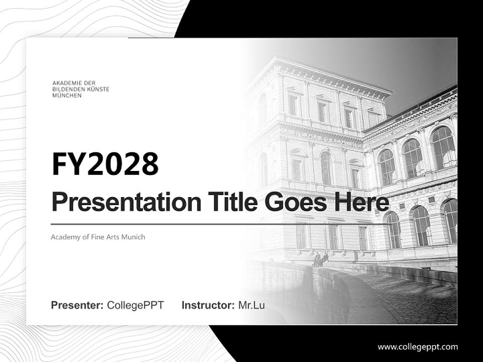 Academy of Fine Arts Munich Academic Presentation/Research Findings Report PPT Template4:3 ratio PPT effect preview image5
