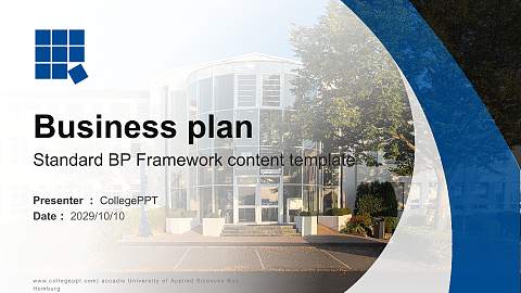 accadis University of Applied Sciences Bad Homburg Competition/Entrepreneurship Contest PPT Template