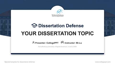 Aschaffenburg University of Applied Sciences Graduation Thesis Defense PPT Template