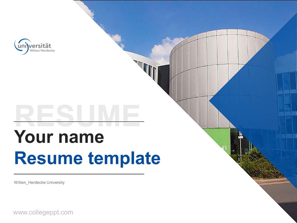 Witten_Herdecke University Resume PPT Template4:3 ratio PPT effect preview image5