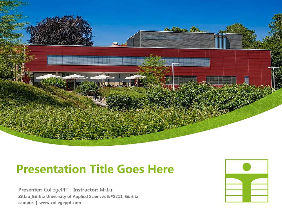 Zittau_Görlitz University of Applied Sciences – Görlitz campus Course/Courseware Creation PPT Template4:3 ratio PPT effect preview image5