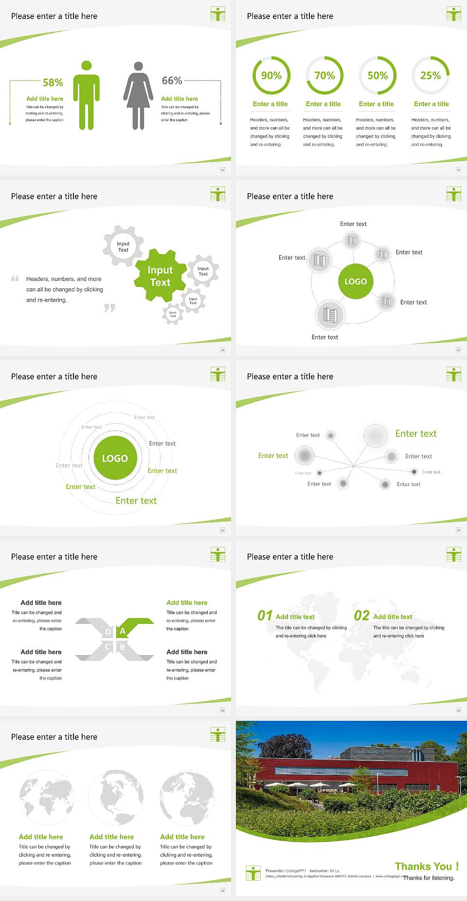 Zittau_Görlitz University of Applied Sciences – Görlitz campus Course/Courseware Creation PPT Template4:3 ratio PPT effect preview image4