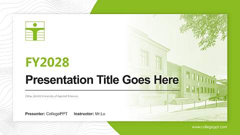 Zittau_Görlitz University of Applied Sciences Academic Presentation/Research Findings Report PPT Template