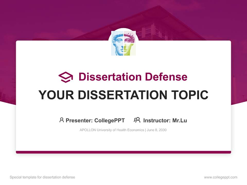 APOLLON University of Health Economics Graduation Thesis Defense PPT Template4:3 ratio PPT effect preview image7