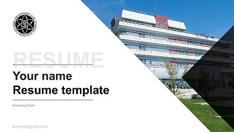 University of Ulm Resume PPT Template