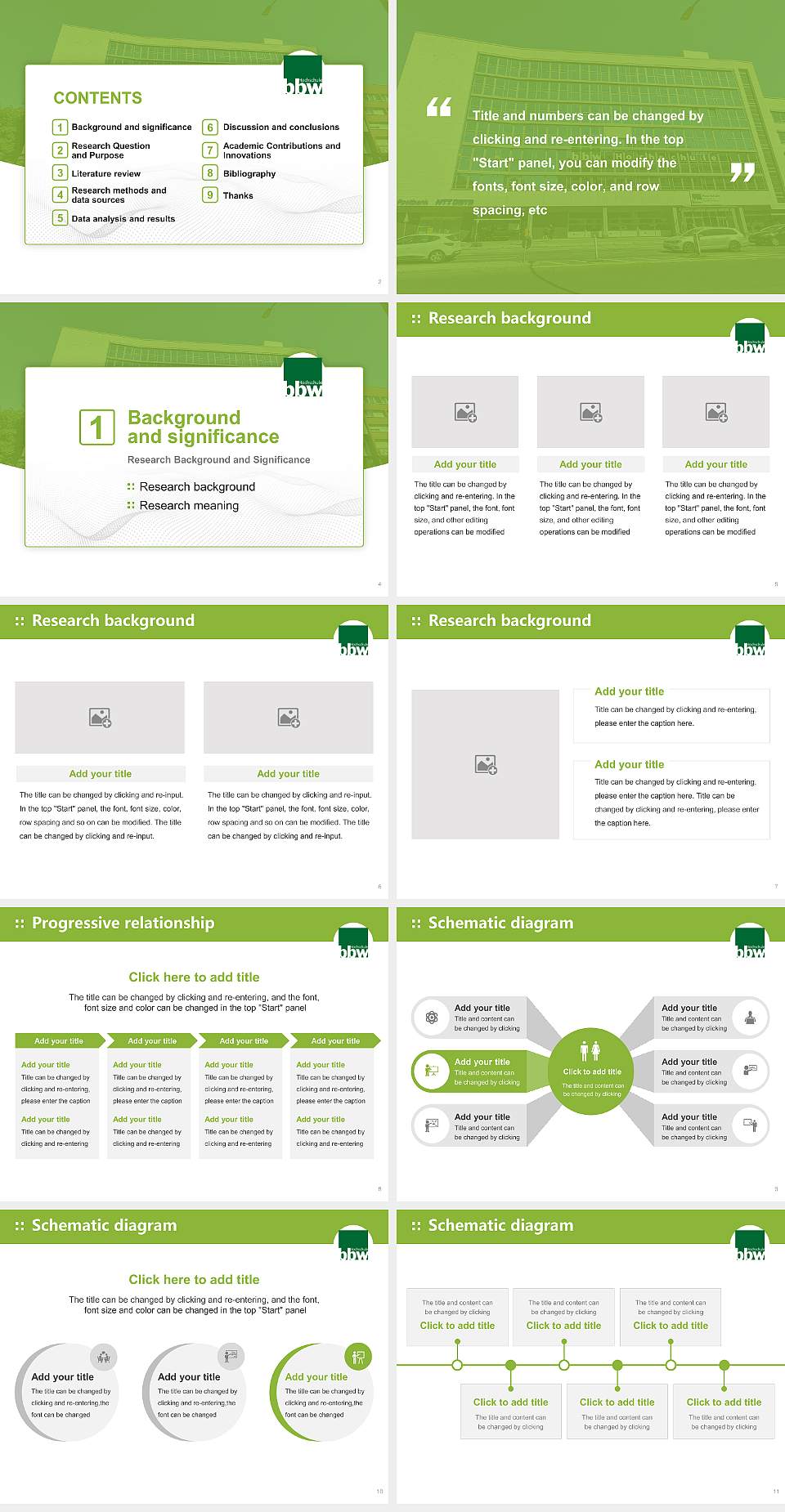 bbw University of Applied Sciences Graduation Thesis Defense PPT Template4:3 ratio PPT effect preview image2