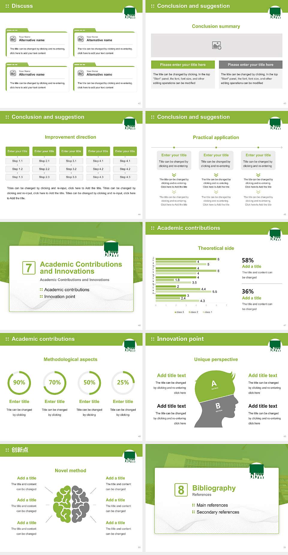 bbw University of Applied Sciences Graduation Thesis Defense PPT Template4:3 ratio PPT effect preview image6