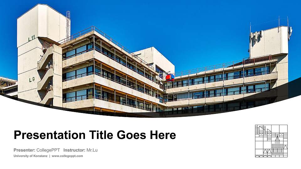 University of Konstanz Course/Courseware Creation PPT Template16:9 ratio PPT effect preview image