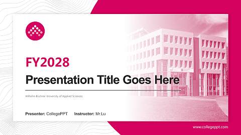 Wilhelm Büchner University of Applied Sciences Academic Presentation/Research Findings Report PPT Template