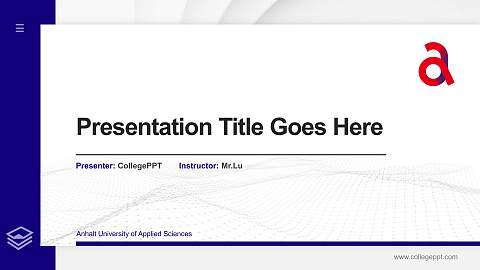 Anhalt University of Applied Sciences Thesis Proposal/Graduation Defense PPT Template