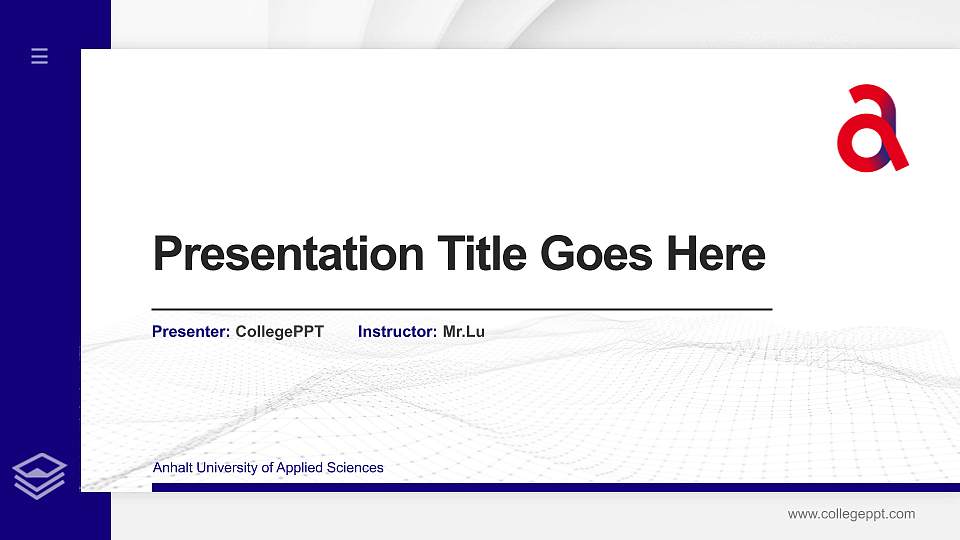 Anhalt University of Applied Sciences Thesis Proposal/Graduation Defense PPT Template16:9 ratio PPT effect preview image