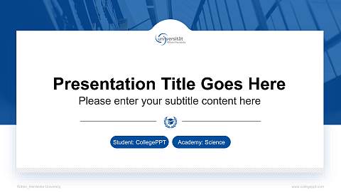 Witten_Herdecke University National Scholarship Defense PPT Template