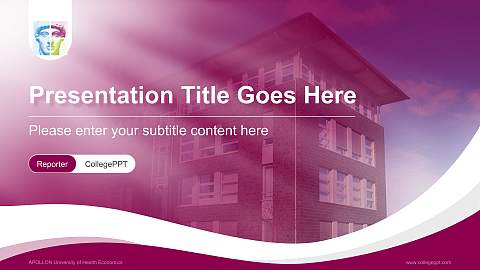 APOLLON University of Health Economics Lecture Sharing and Networking Event PPT Template