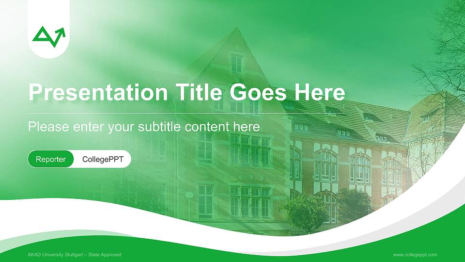 AKAD University Stuttgart – State Approved Lecture Sharing and Networking Event PPT Template16:9 ratio PPT effect preview image1