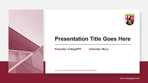 University of Public Administration Rhineland-Palatinate General PPT Template