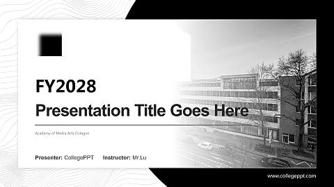 Academy of Media Arts Cologne Academic Presentation/Research Findings Report PPT Template