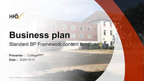 University of Public Administration Bremen Competition/Entrepreneurship Contest PPT Template