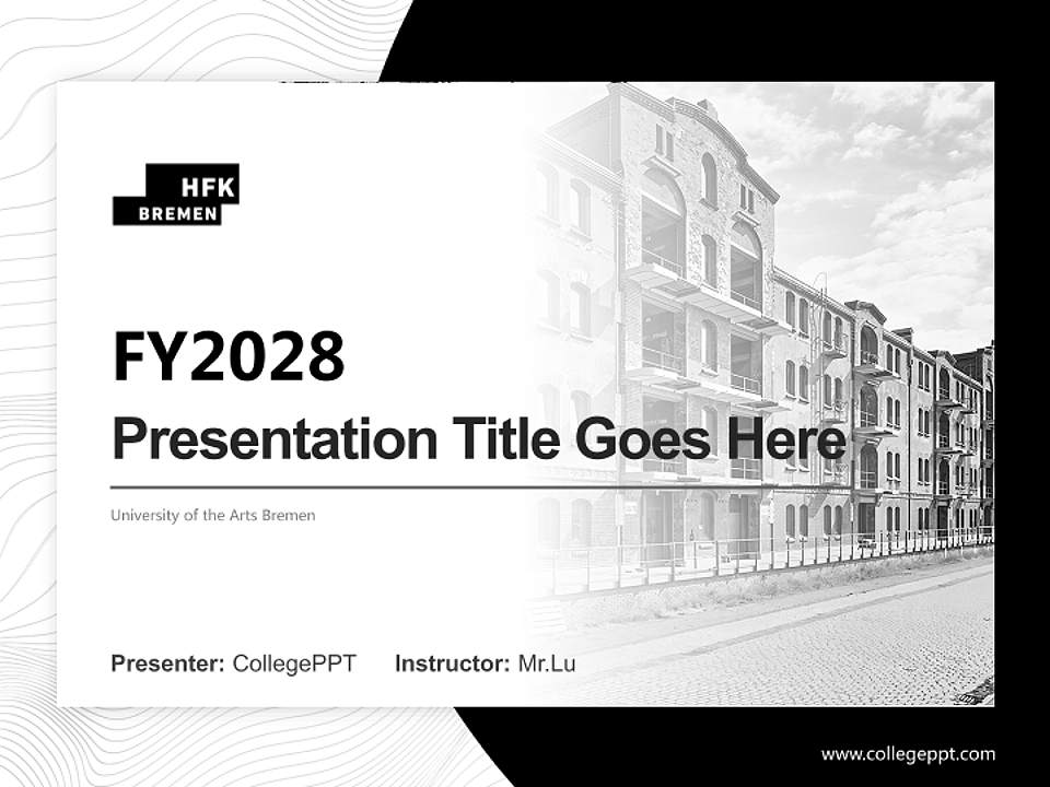 University of the Arts Bremen Academic Presentation/Research Findings Report PPT Template4:3 ratio PPT effect preview image5
