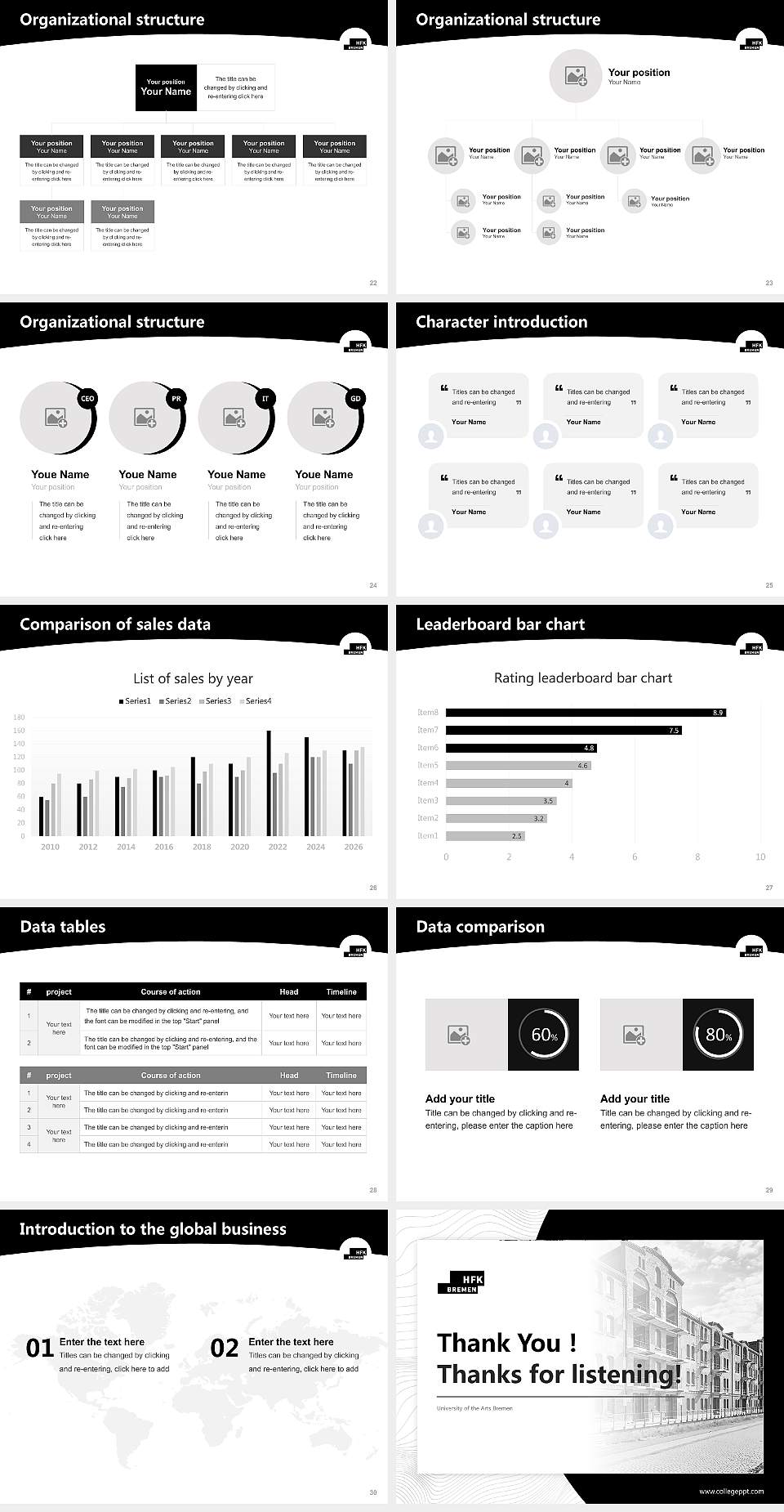 University of the Arts Bremen Academic Presentation/Research Findings Report PPT Template4:3 ratio PPT effect preview image4