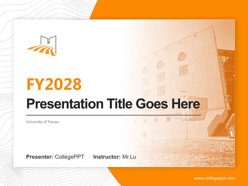 University of Passau Academic Presentation/Research Findings Report PPT Template4:3 ratio PPT effect preview image5