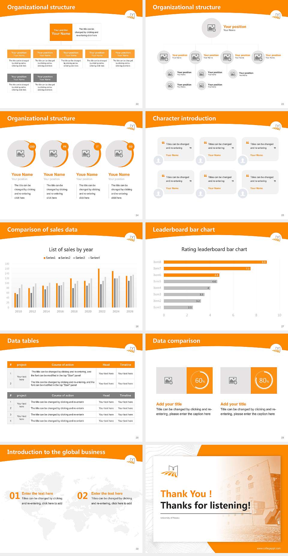 University of Passau Academic Presentation/Research Findings Report PPT Template4:3 ratio PPT effect preview image4